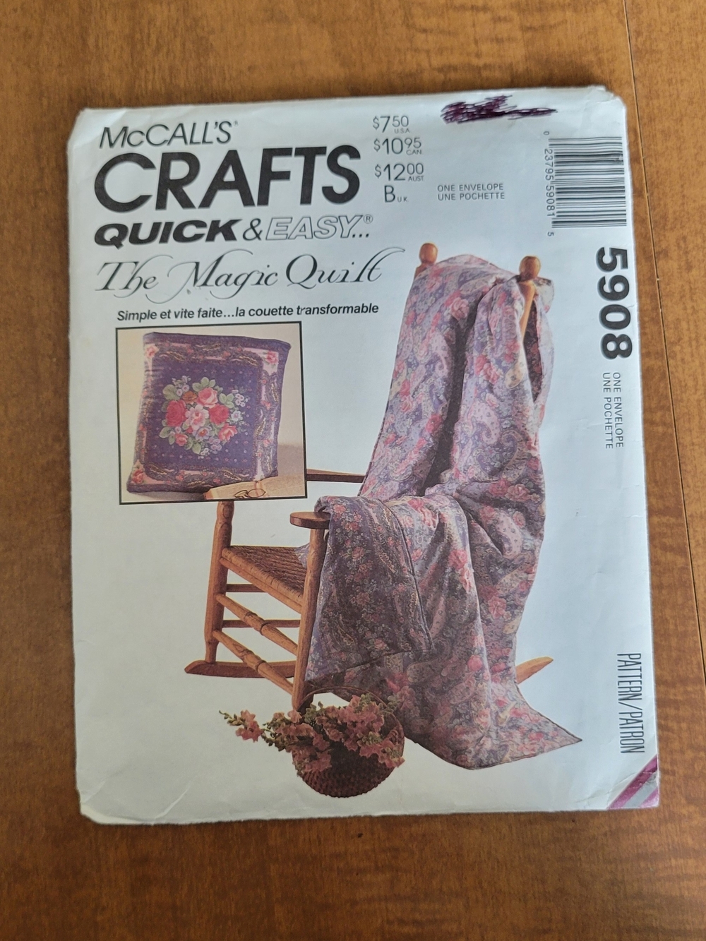 McCall's Crafts Quick & Easy The Magic Quilt Pattern in Purple